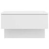 vidaXL Wall-mounted Bedside Cabinet White Engineered wood Medium