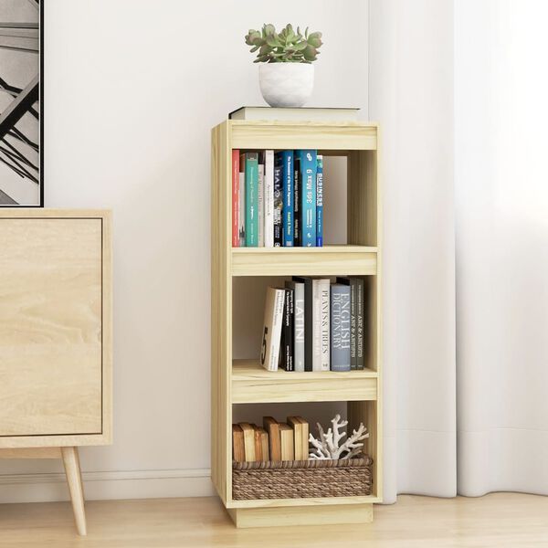 vidaXL Book Cabinet Pine Solid pine wood Medium Book Cabinet