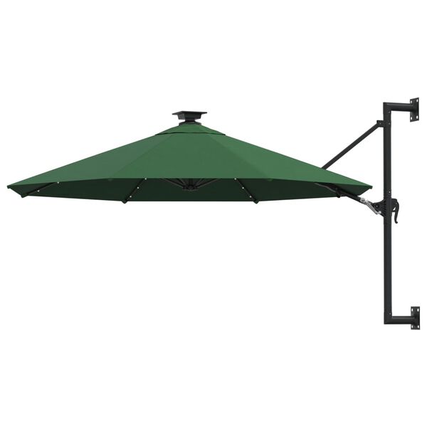 vidaXL Garden Parasol Green Polyester Large Tiltable Garden Parasol