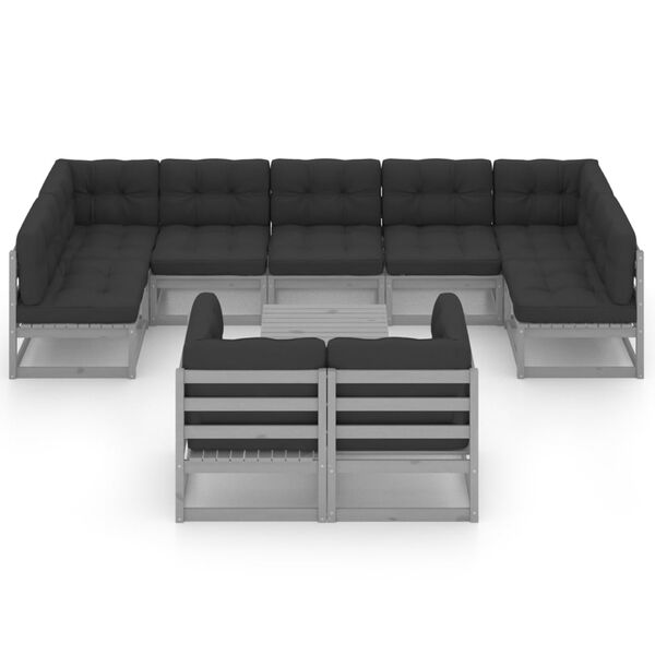 vidaXL Garden Lounge Set Grey, Anthracite