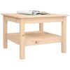 vidaXL Coffee Table Natural Pine Solid Pine Wood Medium Coffee Table