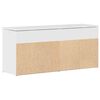 vidaXL Shoe Bench High gloss white Engineered wood Standard Shoe Bench