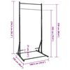 vidaXL Pull-Up Bar Station Manual Black 101 x 102 x 235 cm