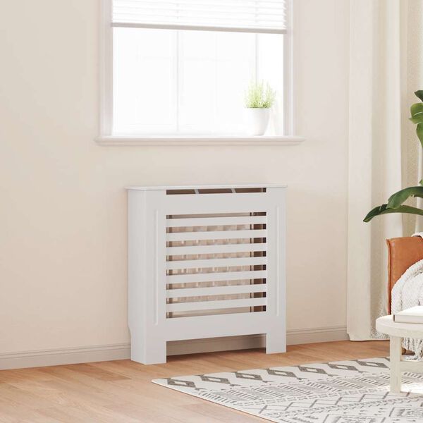 vidaXL MDF Radiator Cover White 30.7"