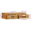 vidaXL Wall-mounted Tv Cabinet Natural wood Solid Acacia wood Medium