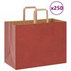 vidaXL Paper Bags 250 pcs with Handles Red 32x17x25 cm