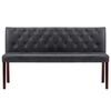 vidaXL Bench Grey Faux suede leather, plywood, rubber Large
