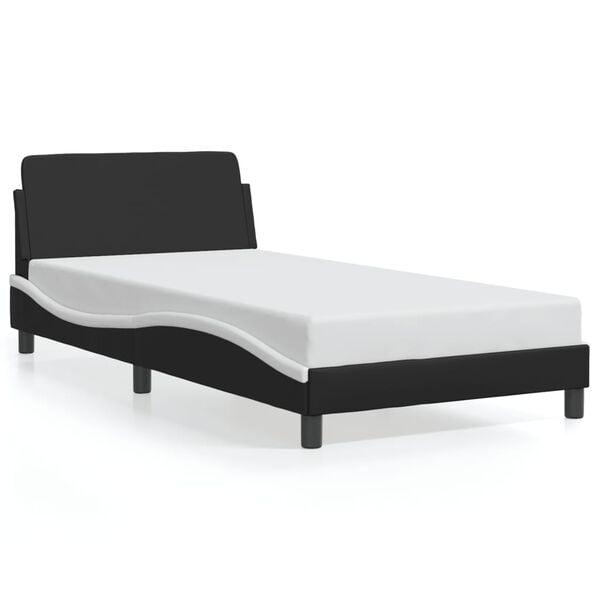 vidaXL Bed Frame Black and White