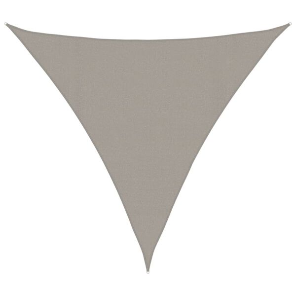 vidaXL Sunshade Sail 1.75 oz/ft&sup2; Triangular Light Grey 13.1x13.1x13.1' HDPE