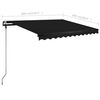 vidaXL Freestanding Manual Retractable Awning 118.1"x98.4" Anthracite