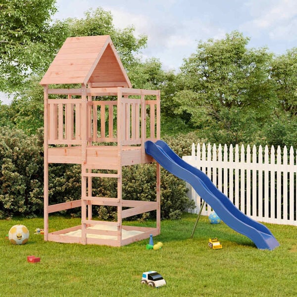 vidaXL Outdoor Playset Natural wood Solid Douglas wood Large Durable