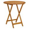 vidaXL Bistro Set Beige Solid Acacia wood Small Foldable Bistro Set