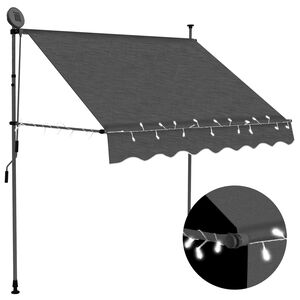 vidaXL Retractable Awning Anthracite