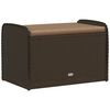 vidaXL Storage Bench Brown PE Rattan Standard Storage Bench