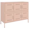 vidaXL Sideboard Pink Cold-rolled steel Medium Sideboard Rectangular