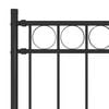 vidaXL Garden Fence Steel 5.9 ft x 3.3 ft Black