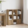 vidaXL Cabinet Artisan Oak Engineered Wood Medium Bookshelves