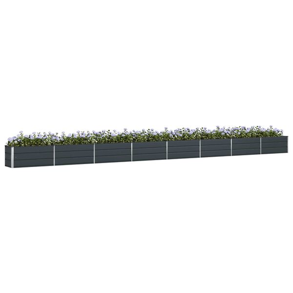 vidaXL Planter Anthracite 480 x 50 x 45 cm Galvanised Steel