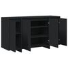 vidaXL Sideboard Black 53.15 x 16.14 x 29.53 in Engineered Wood