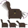 vidaXL Massage Recliner Chair Brown