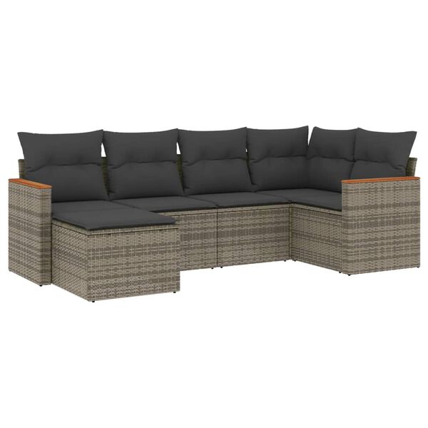 vidaXL Garden Sofa Set Grey