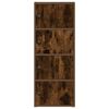 vidaXL Bookcase Smoked Oak Engineered Wood Medium Modern