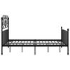vidaXL Bed Frame Black Powder-coated metal Full Durable Bed Frame