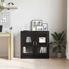 vidaXL Book Cabinet Black Oak 32.48 x 12.01 x 31.50 in Engineered Wood