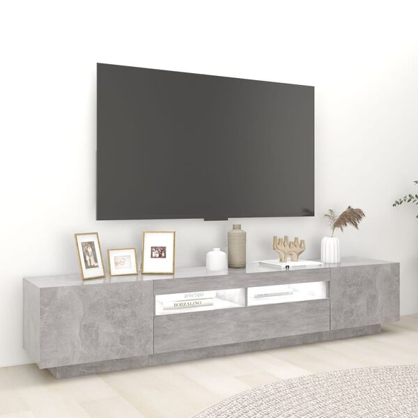 vidaXL TV Cabinet Concrete gray Engineered wood