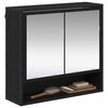 vidaXL Wall Shelf with Shelf Black Oak 25.59 x 7.87 x 23.62 in