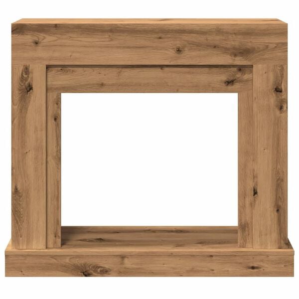 vidaXL Fireplace Surround Artisan Oak 39.4x11.8x34.4" Engineered Wood