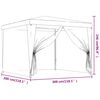 vidaXL Party Tent with 4 Mesh Sidewalls Blue 9.8'x9.8' HDPE