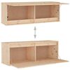 vidaXL TV Cabinet Set of 3 Natural Pine Solid Pinewood Floating Cabinet