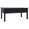 vidaXL Coffee Table Black Paulownia wood, Poplar wood Medium