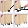 vidaXL Furniture Rollers 4 pcs with Lifter 5.3x5.3x2.4" Steel 2866.0 lb