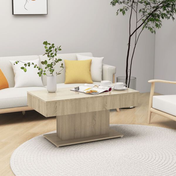 vidaXL Coffee Table Sonoma Oak Engineered Wood Medium Durable
