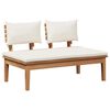 vidaXL Garden Bench 2 pcs Brown Solid Teak wood