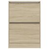 vidaXL Shoe Cabinet Sonoma Oak Engineered Wood Small Shoe Cabinet