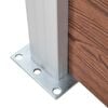 vidaXL Garden Fence WPC 68.9"x73.2" Brown