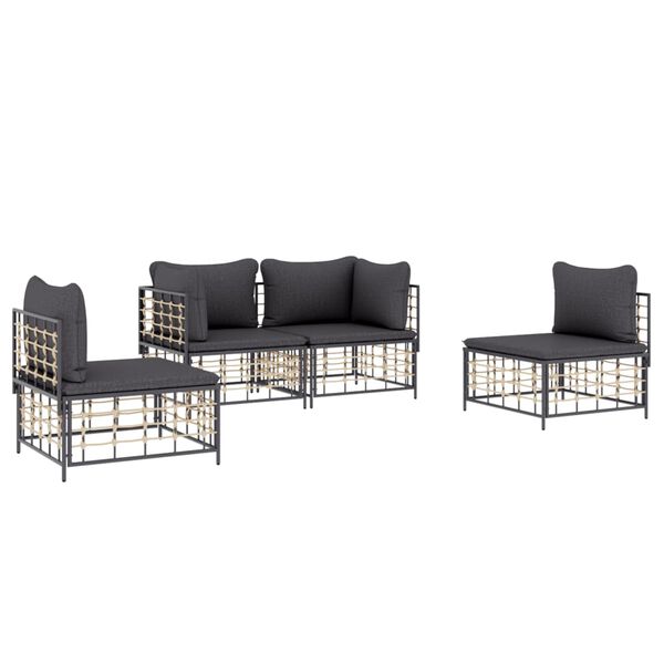 vidaXL Garden Lounge Set Anthracite