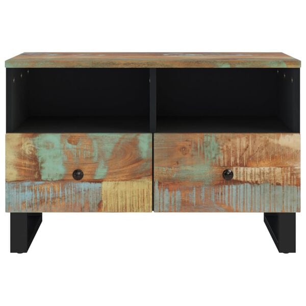 vidaXL TV Cabinet Multicolor Solid reclaimed wood, engineered wood, iron