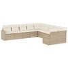 vidaXL Garden Sofa Set Beige PE Rattan Large Modular Garden Sofa Set