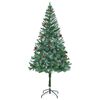 vidaXL Christmas Tree Green with white tips PVC and metal 70.9 in tall