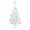 vidaXL Artificial Christmas Tree White PVC, Steel, Plastic