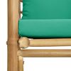 vidaXL Garden Sofa Natural Bamboo, Green Bamboo, Polyester Single
