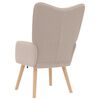 vidaXL Armchair Light Grey 24.41 x 26.38 x 37.60 in Sherpa Fabric