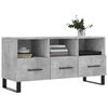 vidaXL TV Cabinet Concrete Grey Engineered Wood, Iron Standard