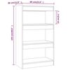 vidaXL Book Cabinet High gloss white Engineered wood Medium Book Cabinet