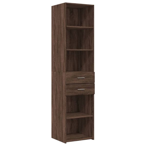vidaXL Highboard Brown Oak Engineered Wood Highboard Rectangular