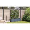 vidaXL Garden Planter 3 pcs LiGht Grey 47.24 x 15.75 x 56.30 in Steel